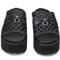 Ciabatte Donna CULT Nancy 3457 in Pelle Intrecciata Colore Nero