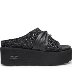 Ciabatte Donna CULT Nancy 3457 in Pelle Intrecciata Colore Nero