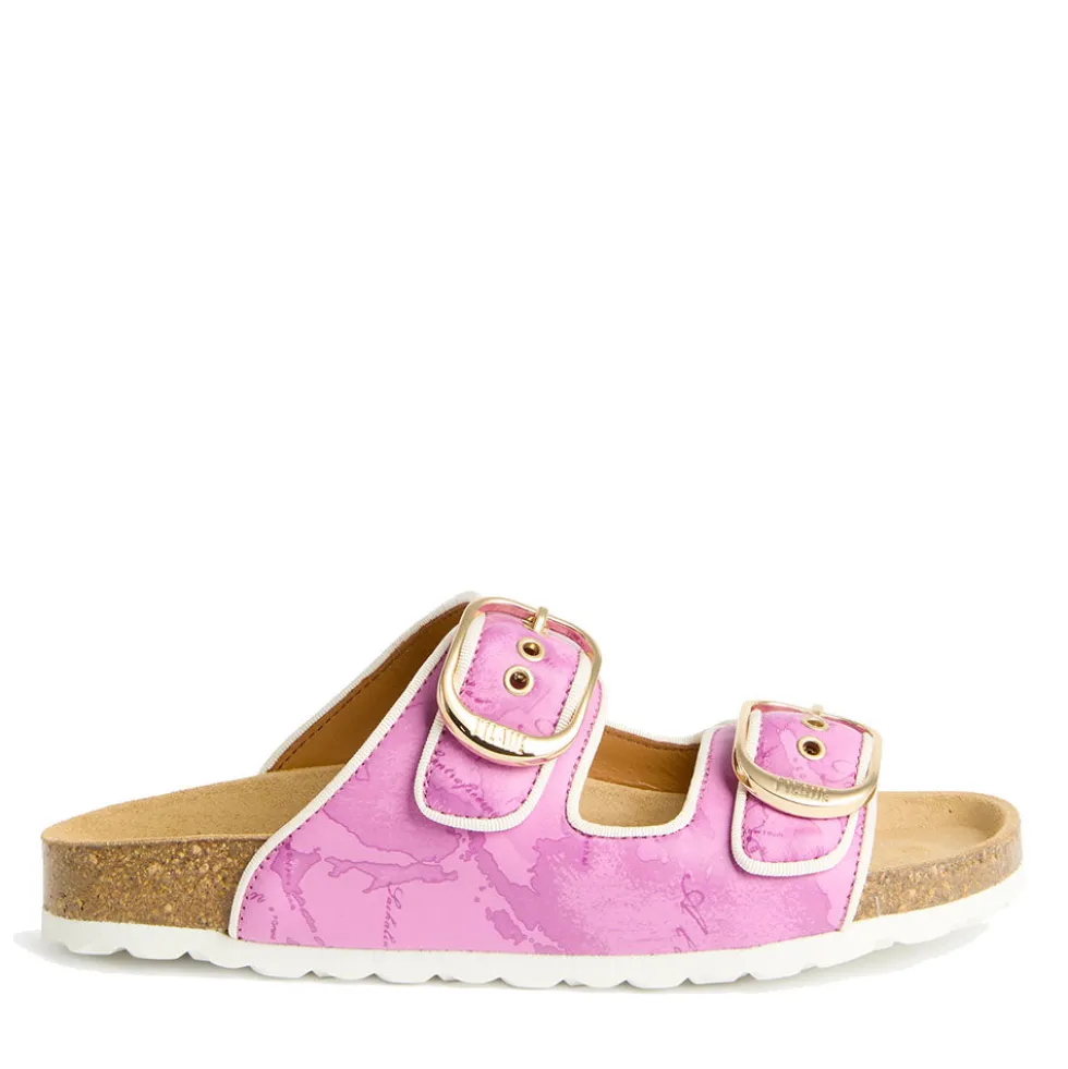 Ciabatte Donna Doppia Fascia 1A Classe Alviero Martini linea Soft Color Malva 1511