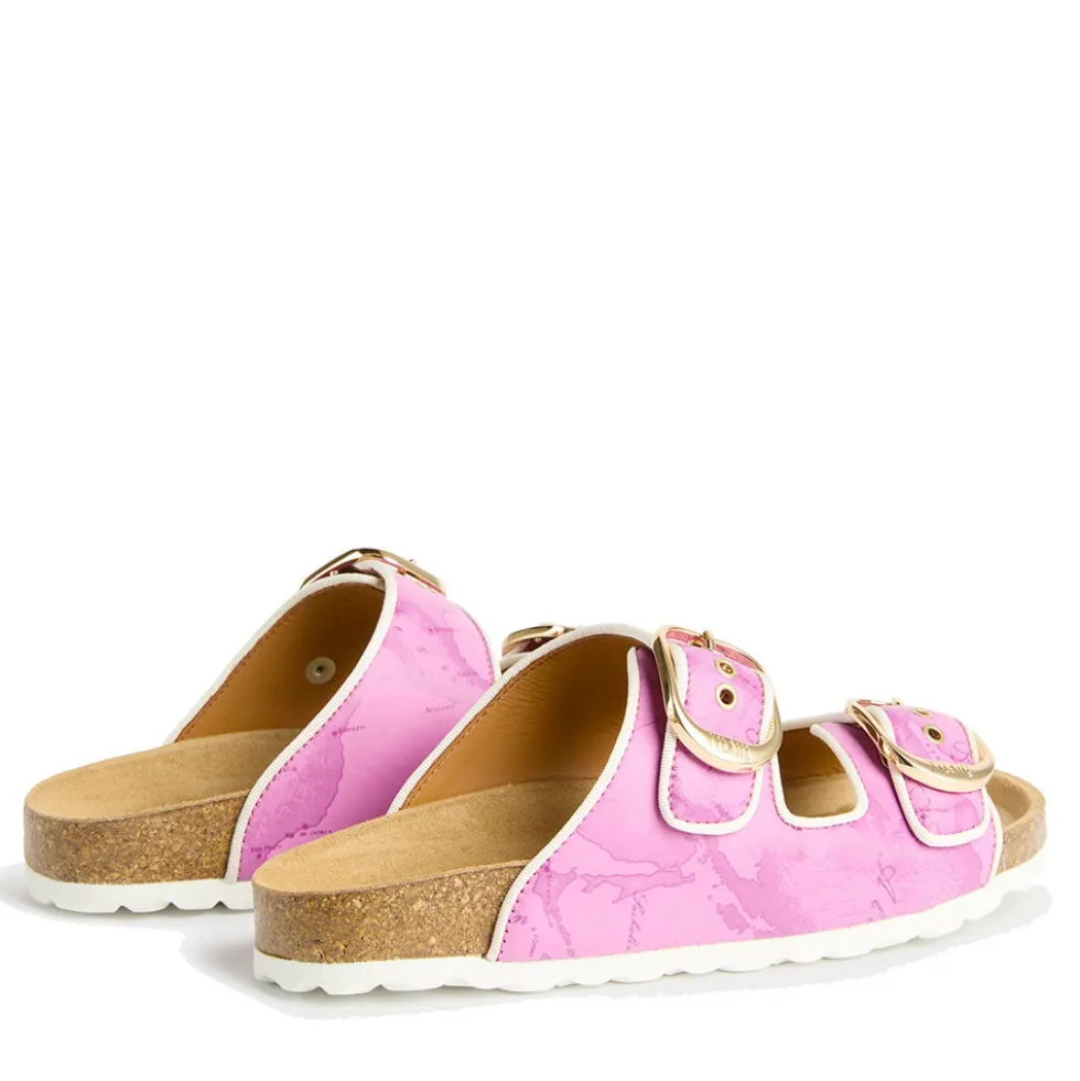Ciabatte Donna Doppia Fascia 1A Classe Alviero Martini linea Soft Color Malva 1511
