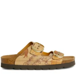 Ciabatte Donna Doppia Fascia 1A Classe Alviero Martini in Eco Nappa stampa Geo Classic 1422