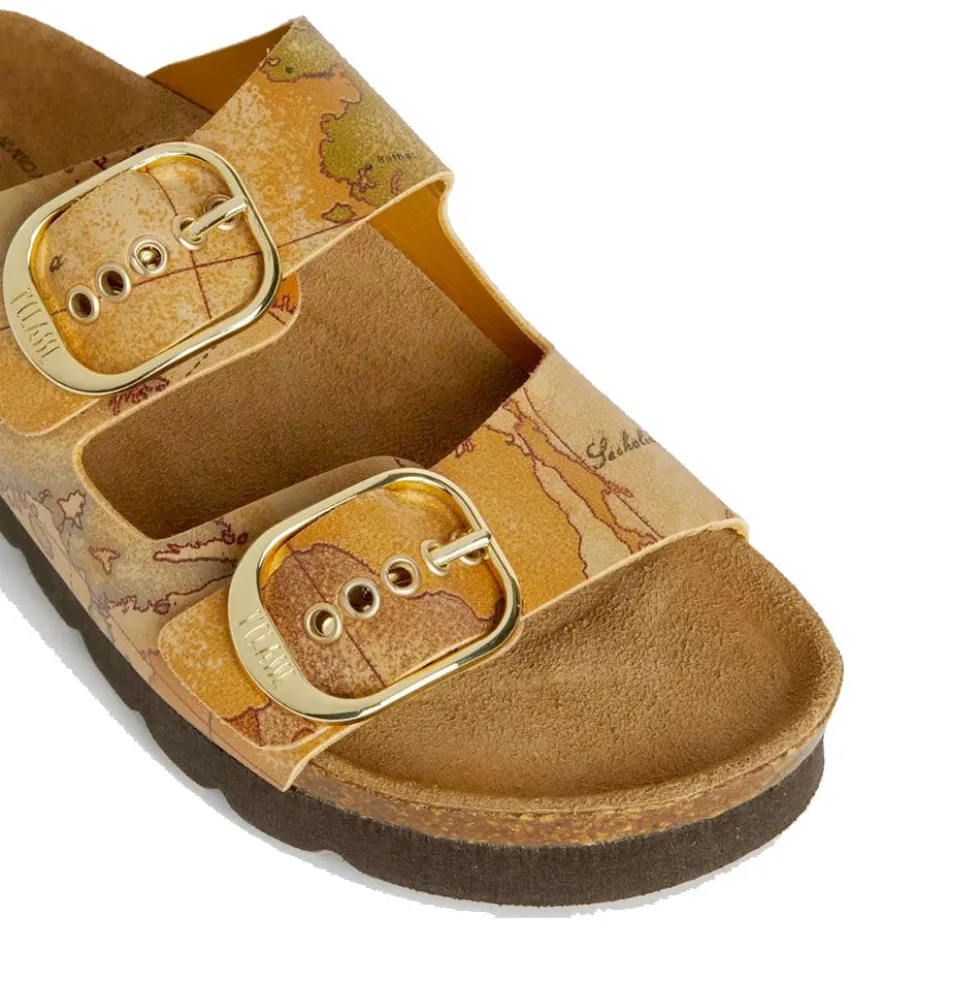 Ciabatte Donna Doppia Fascia 1A Classe Alviero Martini in Eco Nappa stampa Geo Classic 1422