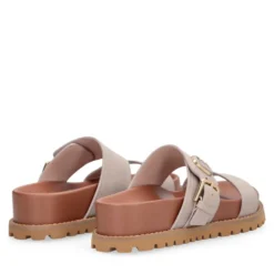 Ciabatte Donna Doppia Fascia LIU JO Livia 02 in Pelle Beige