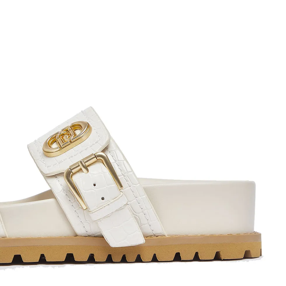 Ciabatte Donna Doppia Fascia LIU JO Livia 02 stampa Cocco color Latte