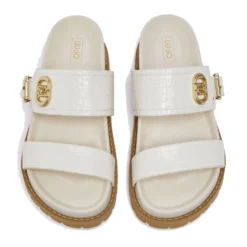 Ciabatte Donna Doppia Fascia LIU JO Livia 02 stampa Cocco color Latte