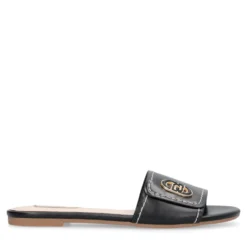 Ciabatte Donna Flat LIU JO Sandy 03 in Pelle Nera