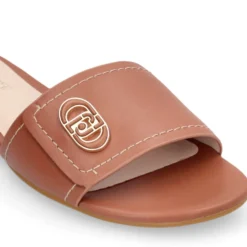 Ciabatte Donna Flat LIU JO Sandy 03 in Pelle Marrone