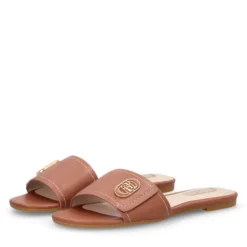 Ciabatte Donna Flat LIU JO Sandy 03 in Pelle Marrone