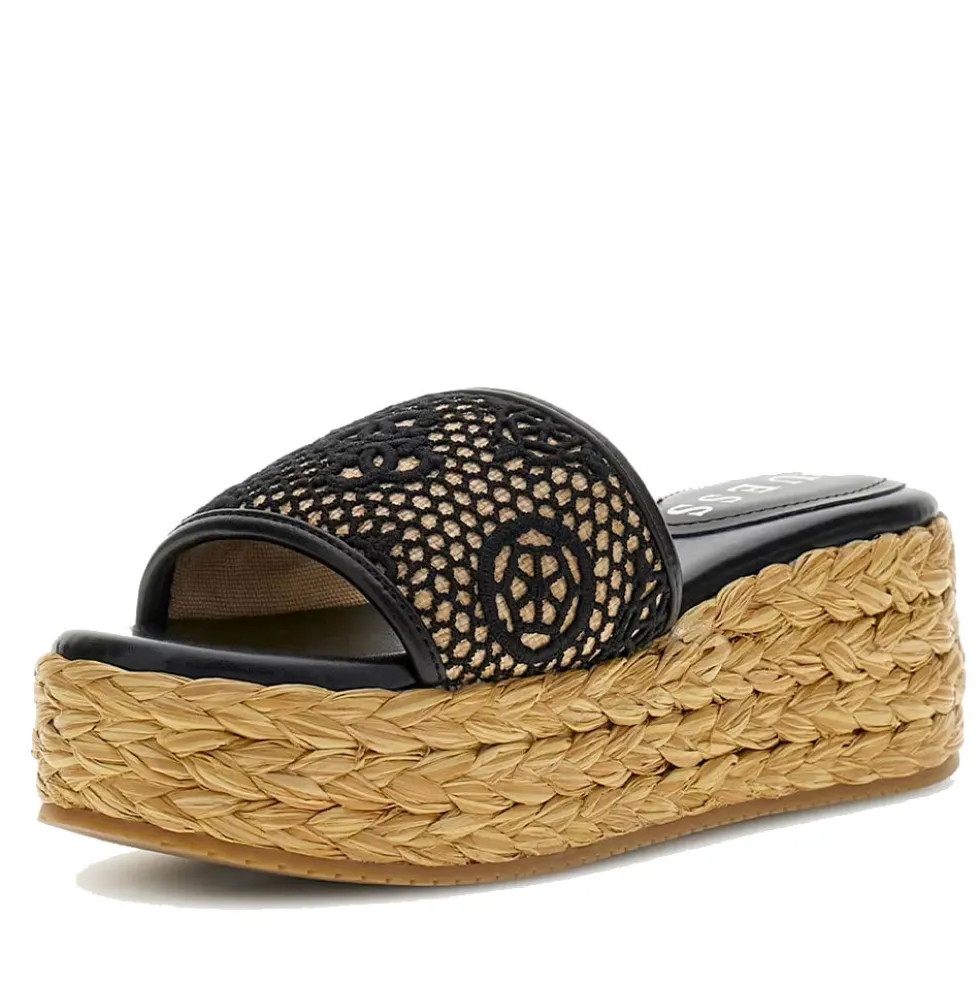 Ciabatte Donna GUESS Linea Binata Colore Black - Natural