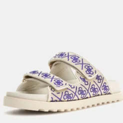 Ciabatte Donna GUESS Linea Fadelizz Colore Cream con Doppia Fascia