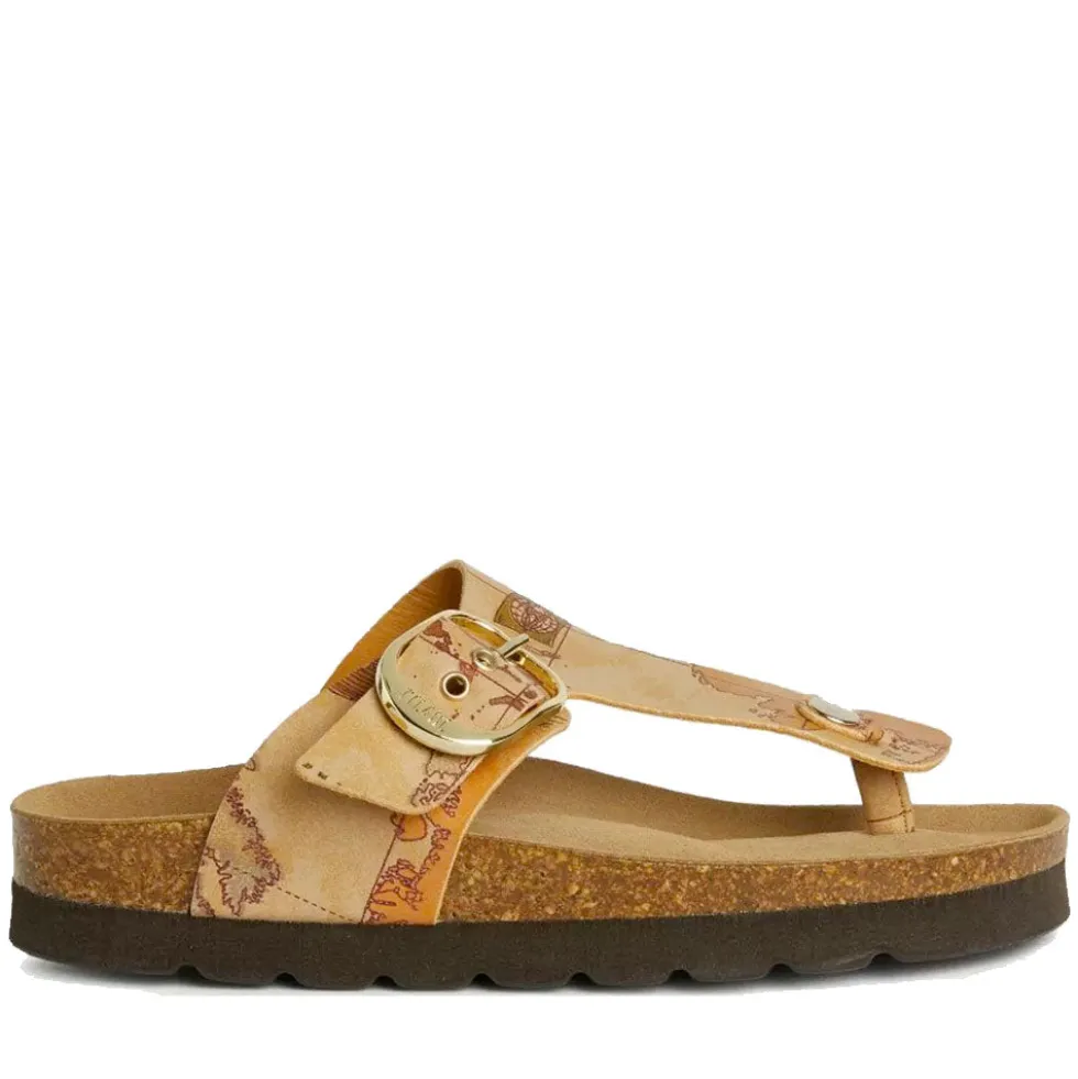 Ciabatte Donna Infradito 1A Classe Alviero Martini in Eco Nappa stampa Geo Classic 1425