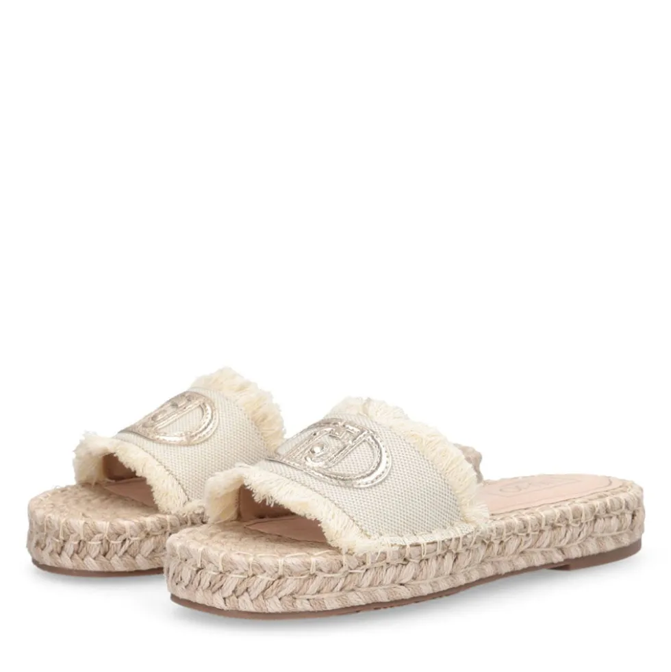 Ciabatte Donna Modello Espradillas LIU JO Paros 02 in Canvas Bianco