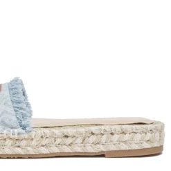 Ciabatte Donna Modello Espradillas LIU JO Paros 02 in Denim Jacquard Logato Light Blue