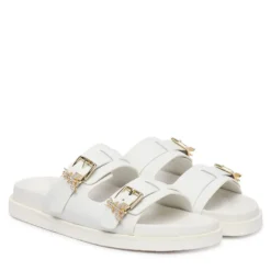 Ciabatte Doppia Fascia PATRIZIA PEPE Girl linea Fly Birkilux in Pelle Nera