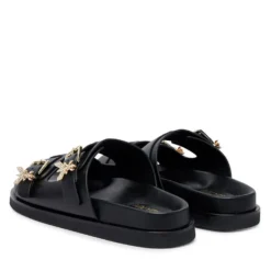 Ciabatte Doppia Fascia PATRIZIA PEPE Girl linea Fly Birkilux in Pelle Nera