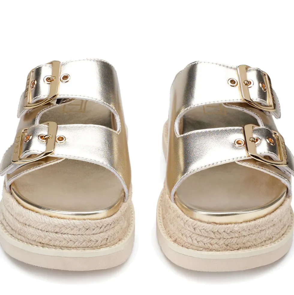 Ciabatte Platform CULT Doja 4515 in Pelle Oro