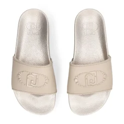 Ciabatte Platform LIU JO Mykonos 01 in Gomma Light Gold