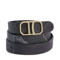 Cintura Reversibile Donna 1A Classe Alviero Martini linea Folk Geo Night e Nero A557