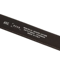 Cintura Uomo in Camoscio Marrone Scuro 3,5cm - Made in Italy