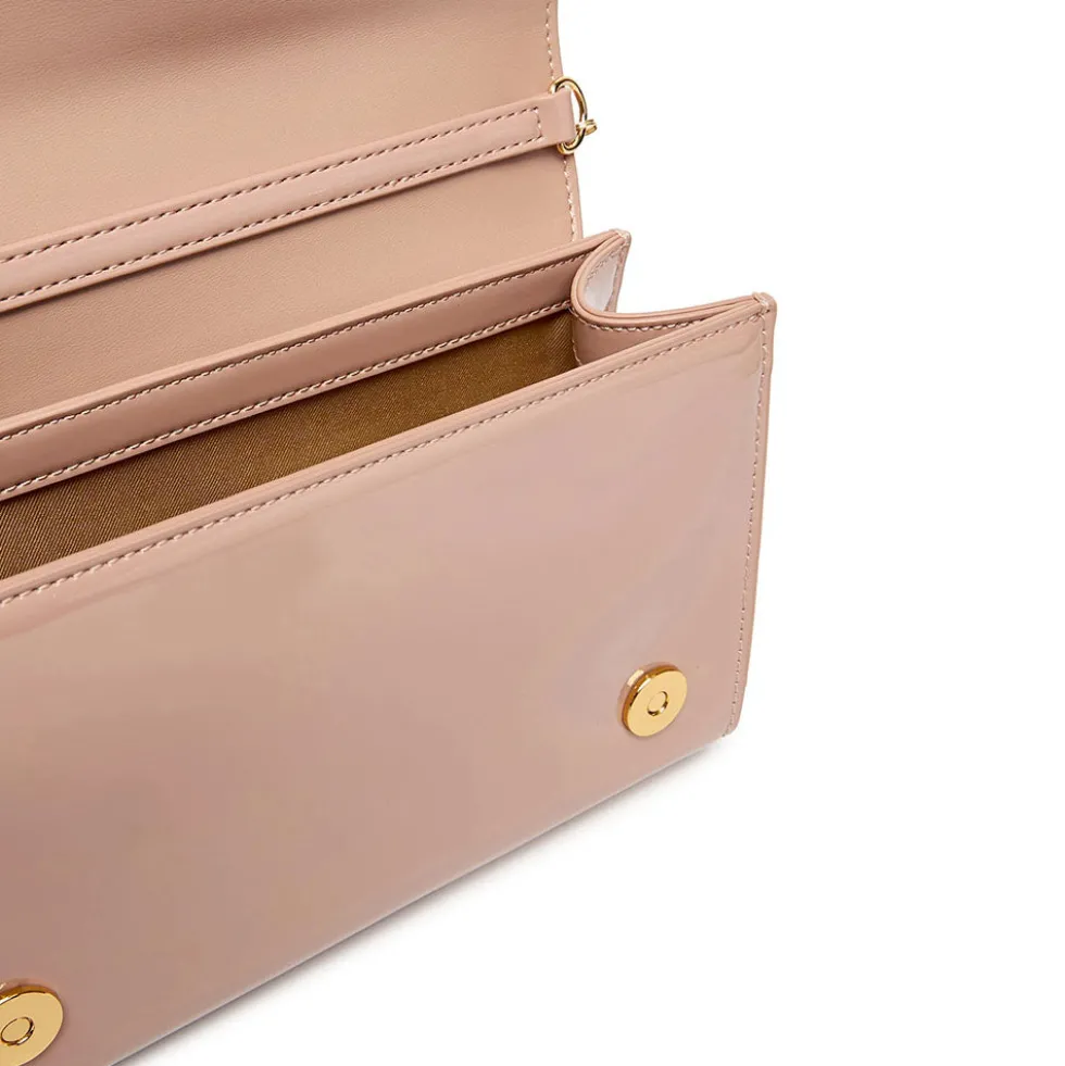 Clutch con Tracolla LOVE MOSCHINO in Vernice Rosa