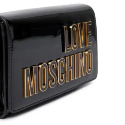 Clutch con Tracolla LOVE MOSCHINO in Vernice Nera