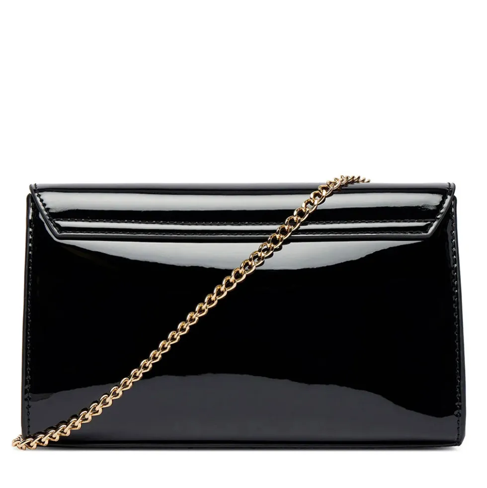 Clutch con Tracolla LOVE MOSCHINO in Vernice Nera