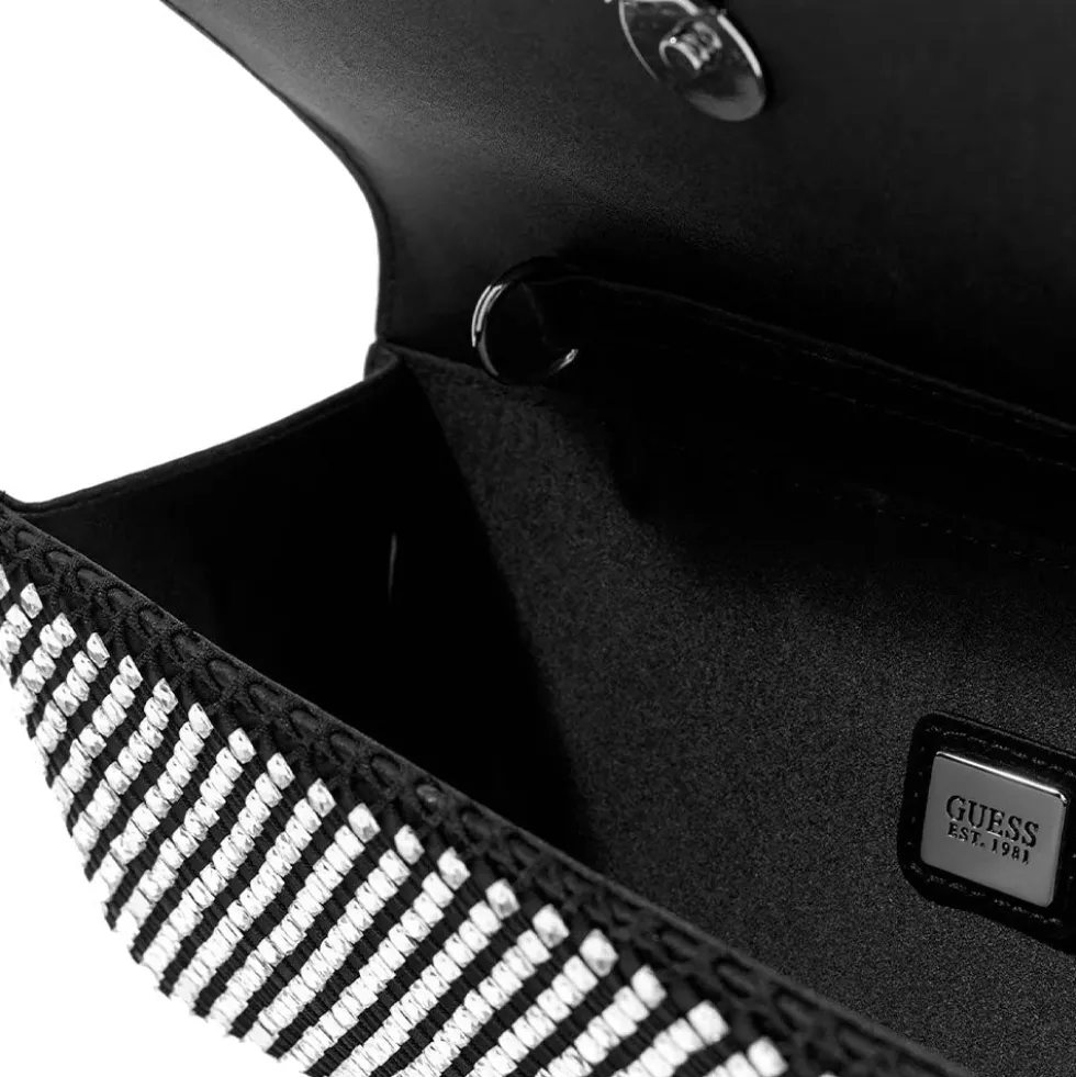 Clutch Donna a Mano con Tracolla GUESS Linea Tasmin colore Nero