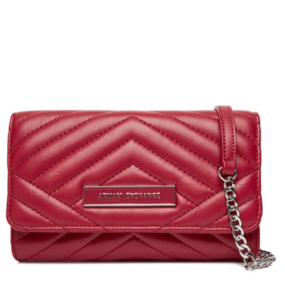 Clutch Donna con Tracolla in Catena ARMANI EXCHANGE colore Red Dahlia