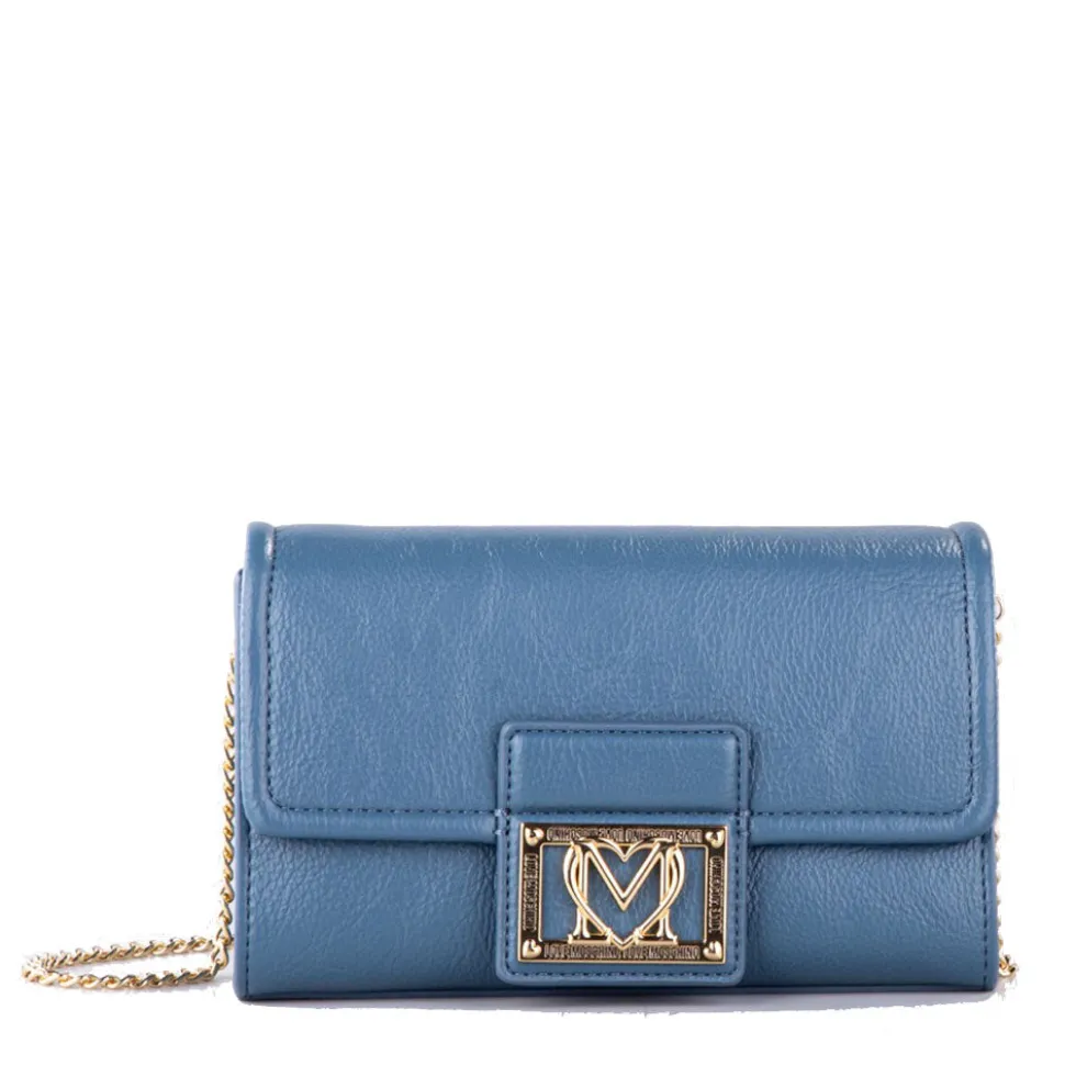 Clutch Donna con Tracolla LOVE MOSCHINO Avio con Placca Quadrata con Logo