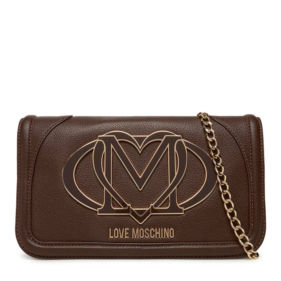 Clutch Donna con Tracolla LOVE MOSCHINO Testa di Moro con Maxi Logo