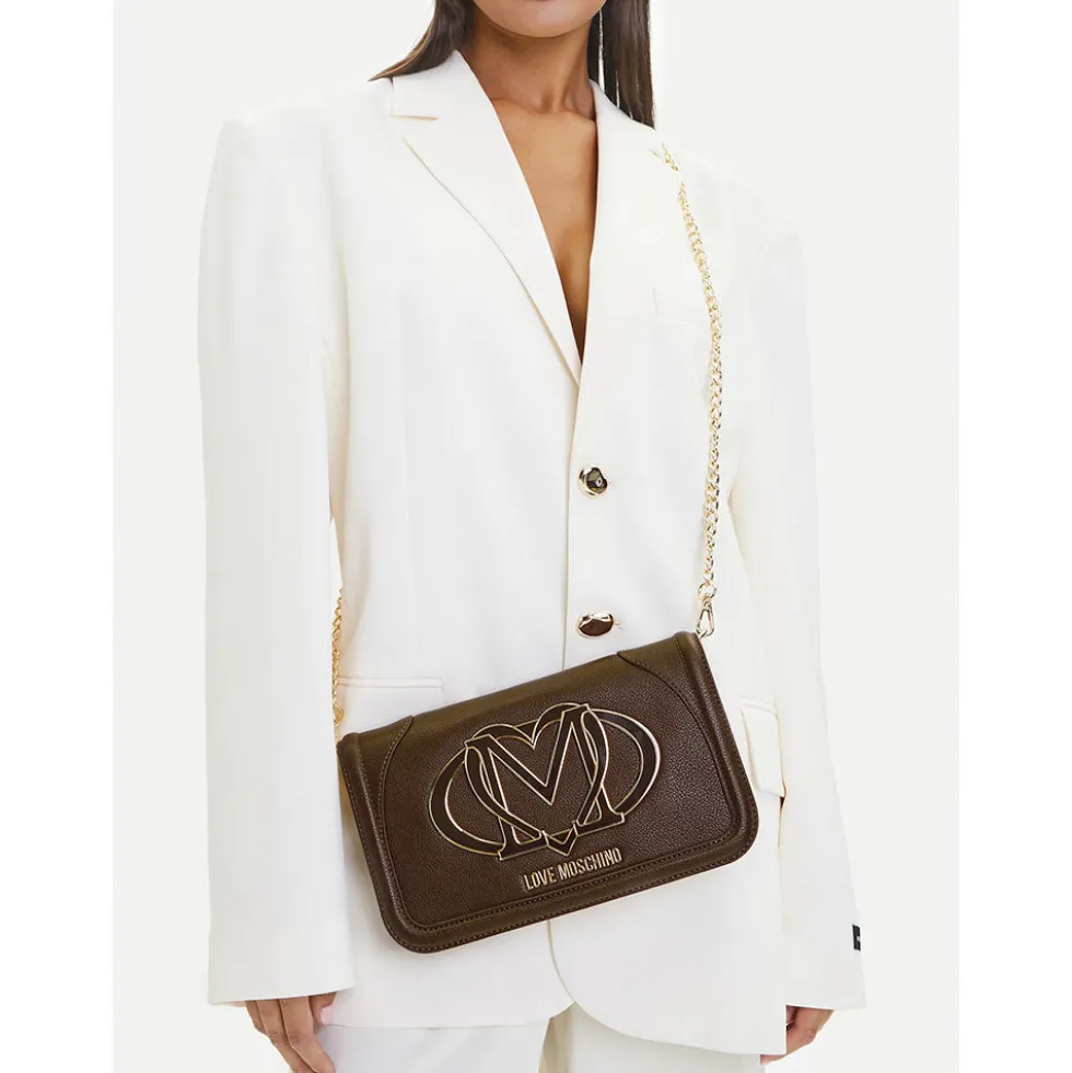 Clutch Donna con Tracolla LOVE MOSCHINO Testa di Moro con Maxi Logo