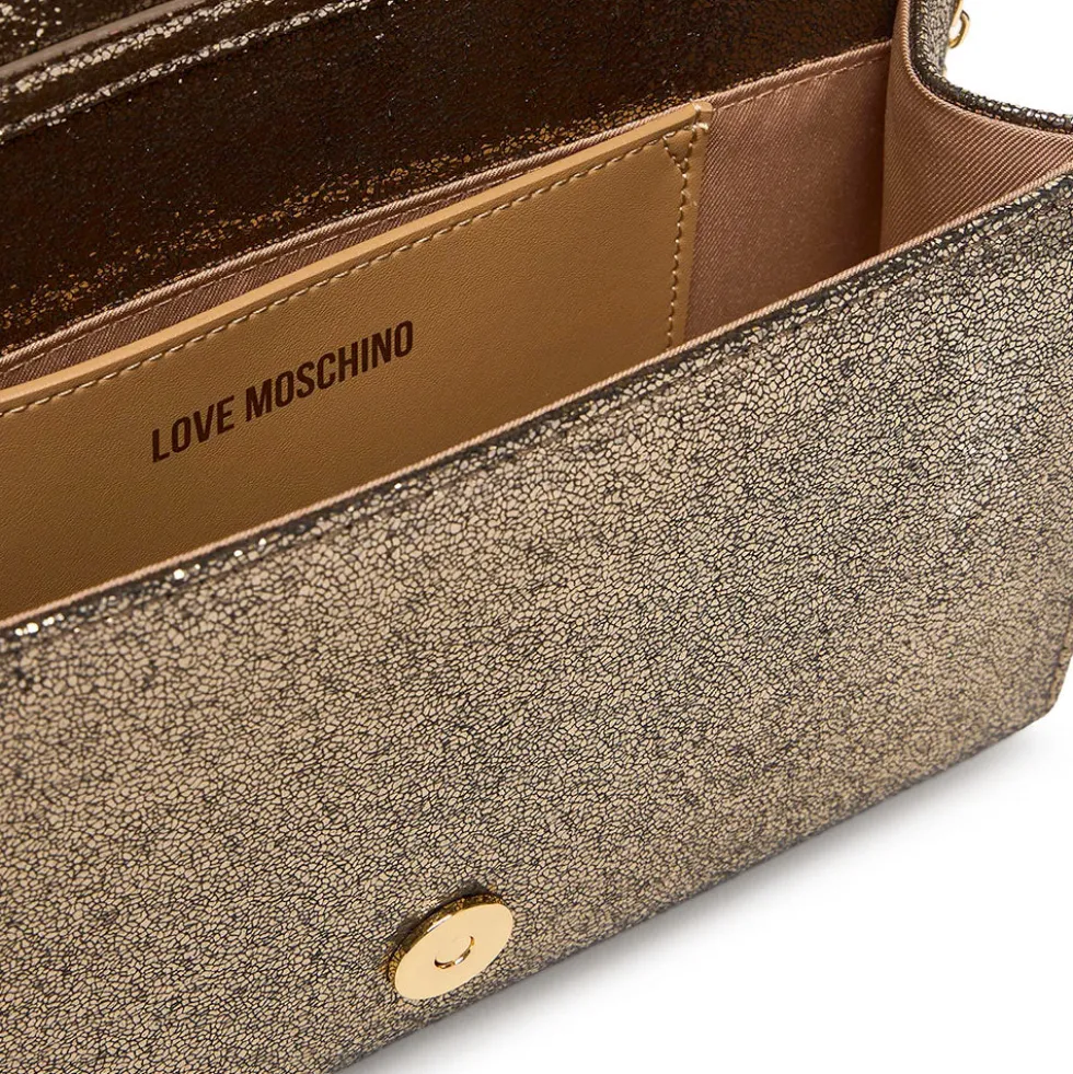 Clutch Donna con Tracolla LOVE MOSCHINO linea Smart Daily Soft Oro