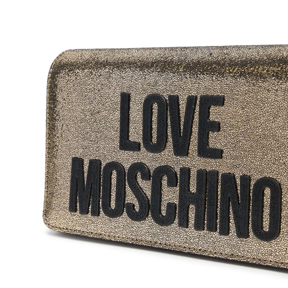 Clutch Donna con Tracolla LOVE MOSCHINO linea Smart Daily Soft Oro