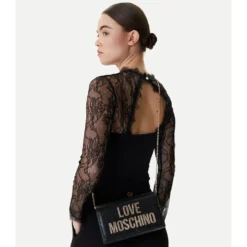 Clutch Donna con Tracolla LOVE MOSCHINO linea Smart Daily Soft Nero