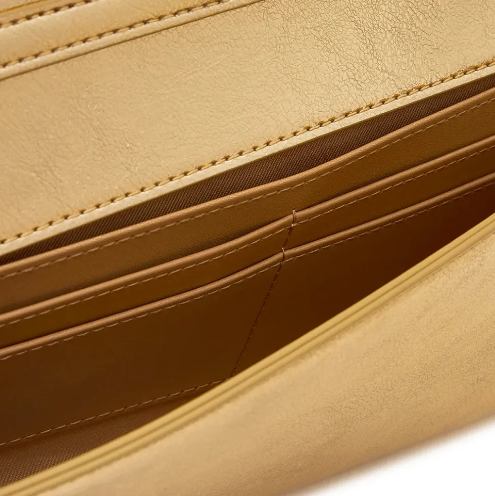 Clutch Donna con Tracolla LOVE MOSCHINO effetto Metallizzato Oro