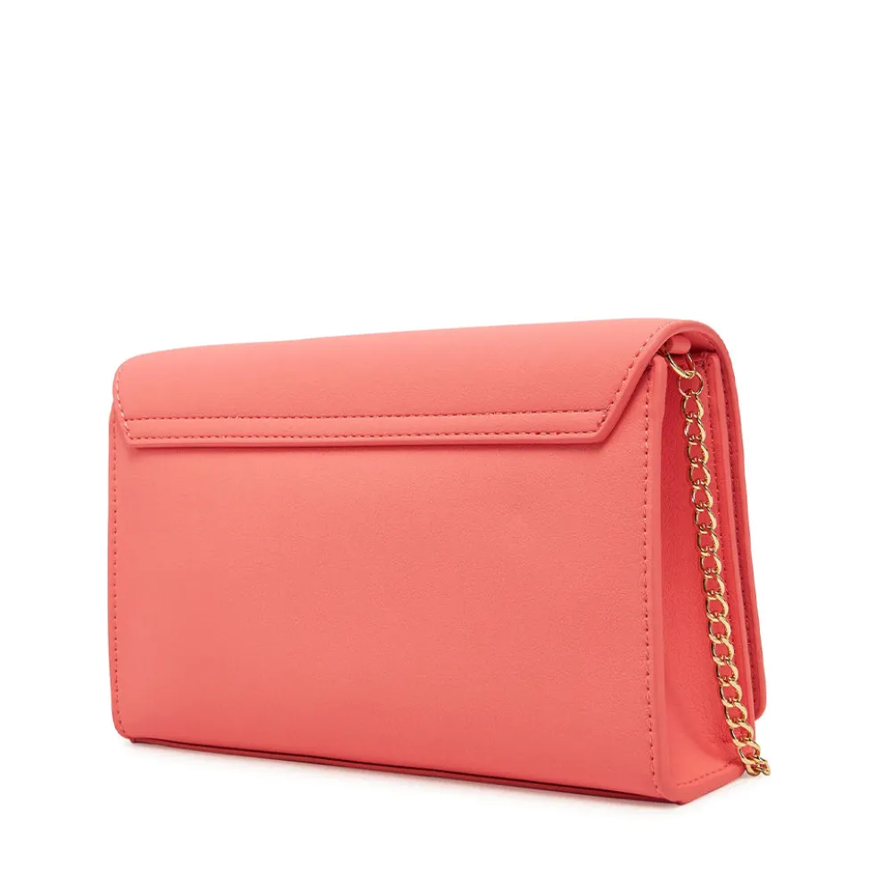 Clutch Donna con Tracolla LOVE MOSCHINO linea Smart Daily Bag Lettering Logo Corallo
