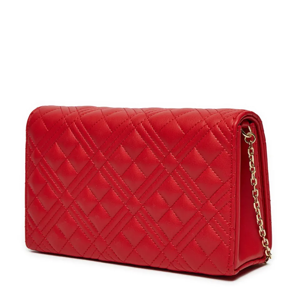Clutch Donna con Tracolla LOVE MOSCHINO linea Smart Daily Quilted Rosso