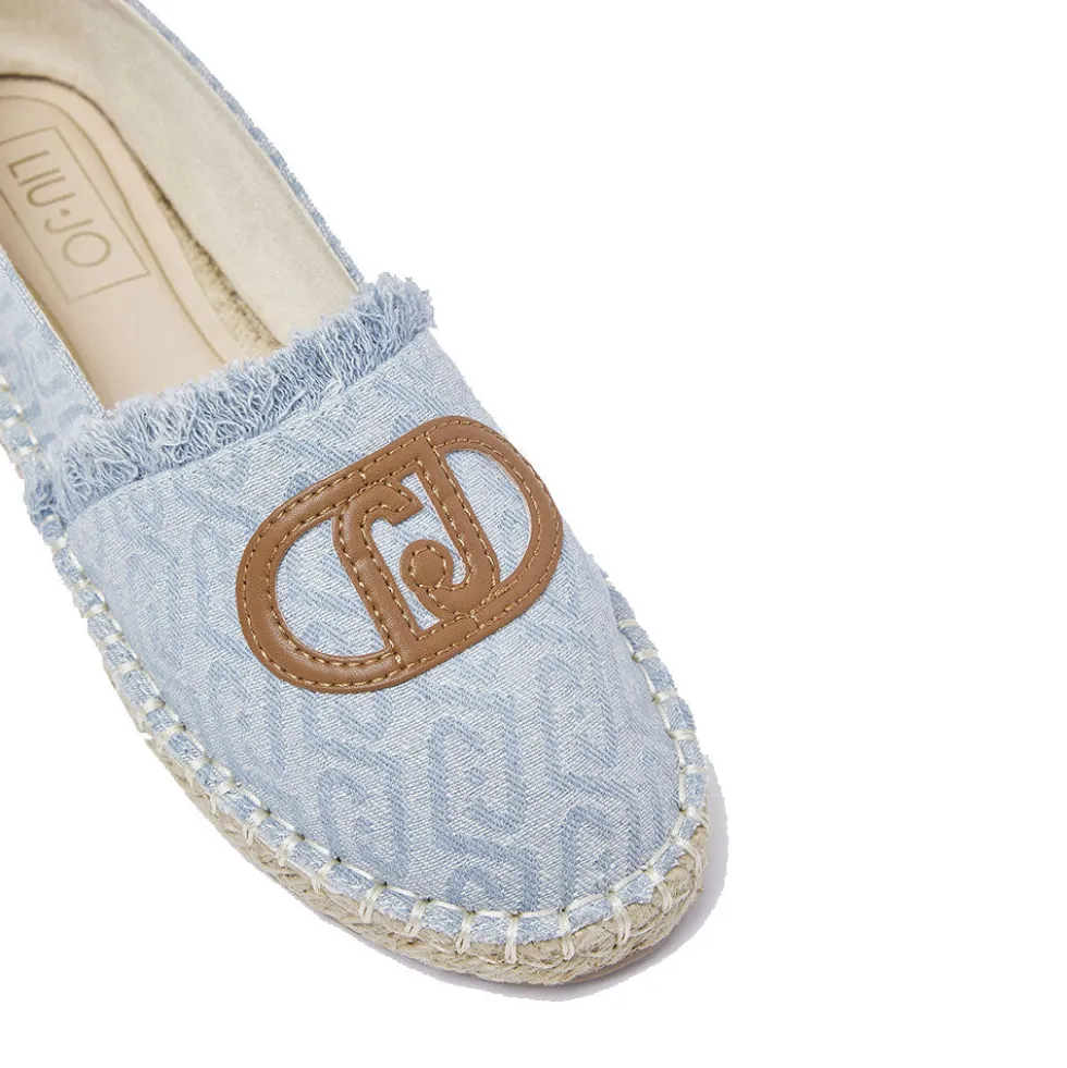 Espadrillas Donna LIU JO Capri 01 in Denim Jacquard Light Blue