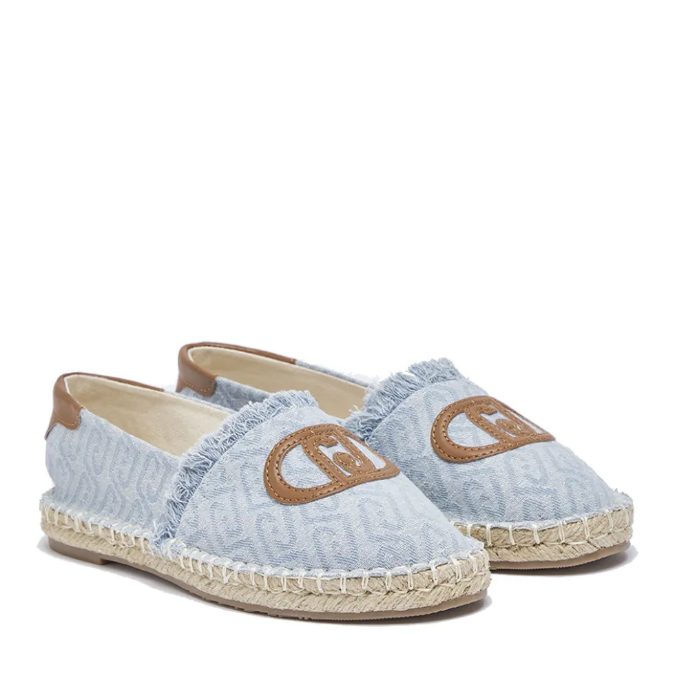 Espadrillas Donna LIU JO Capri 01 in Denim Jacquard Light Blue