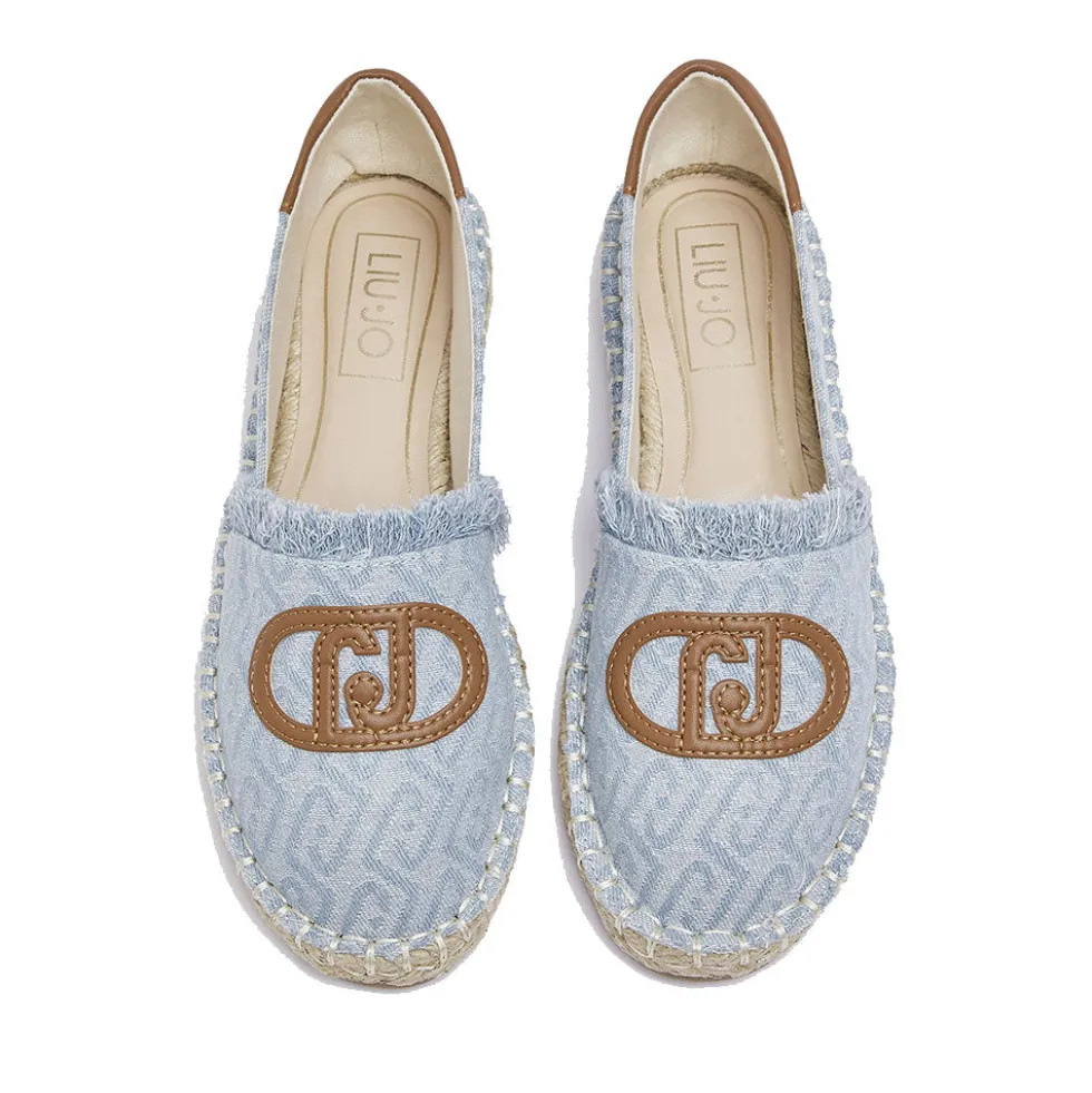 Espadrillas Donna LIU JO Capri 01 in Denim Jacquard Light Blue