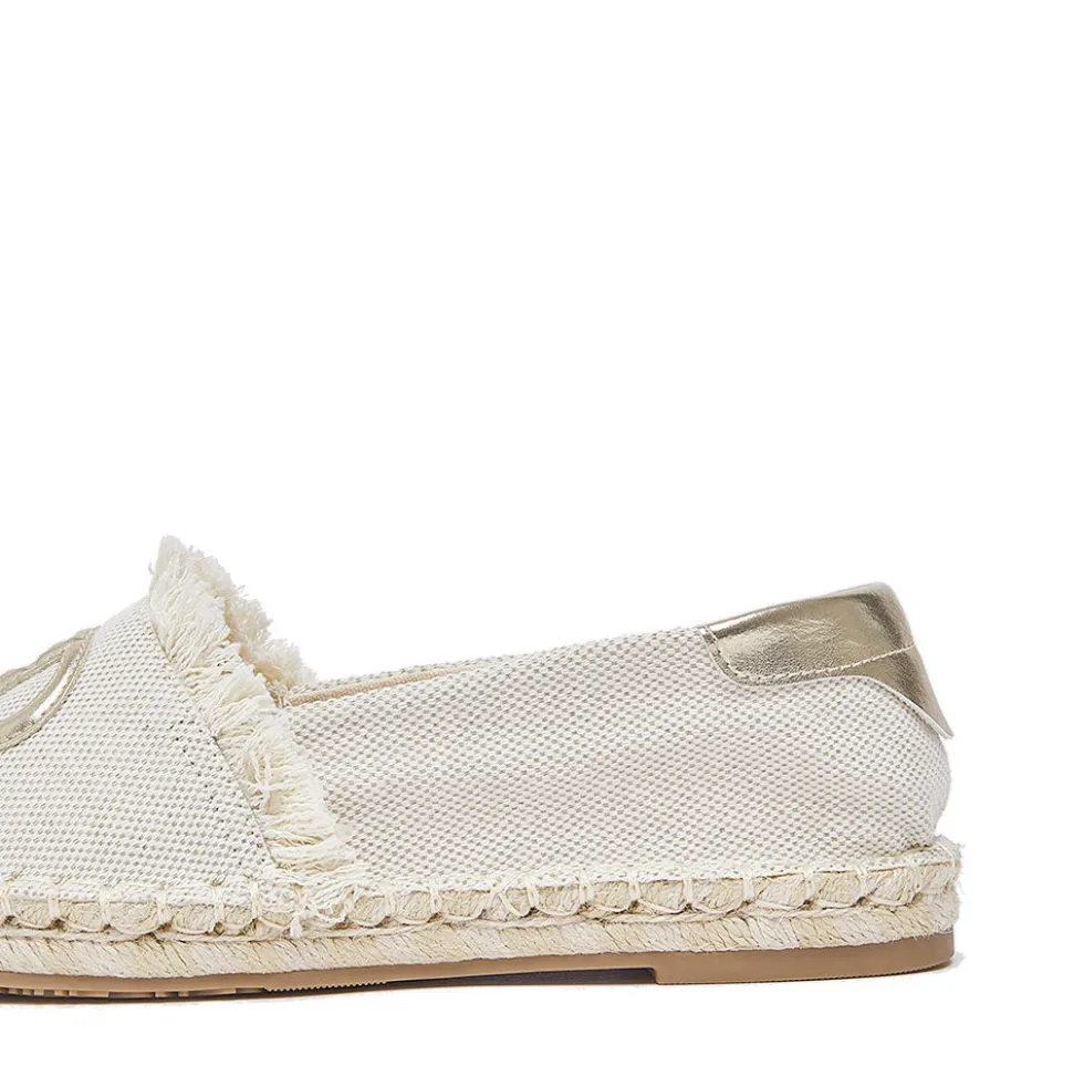 Espadrillas Donna LIU JO Capri 01 in Canvas Beige con Maxi Logo