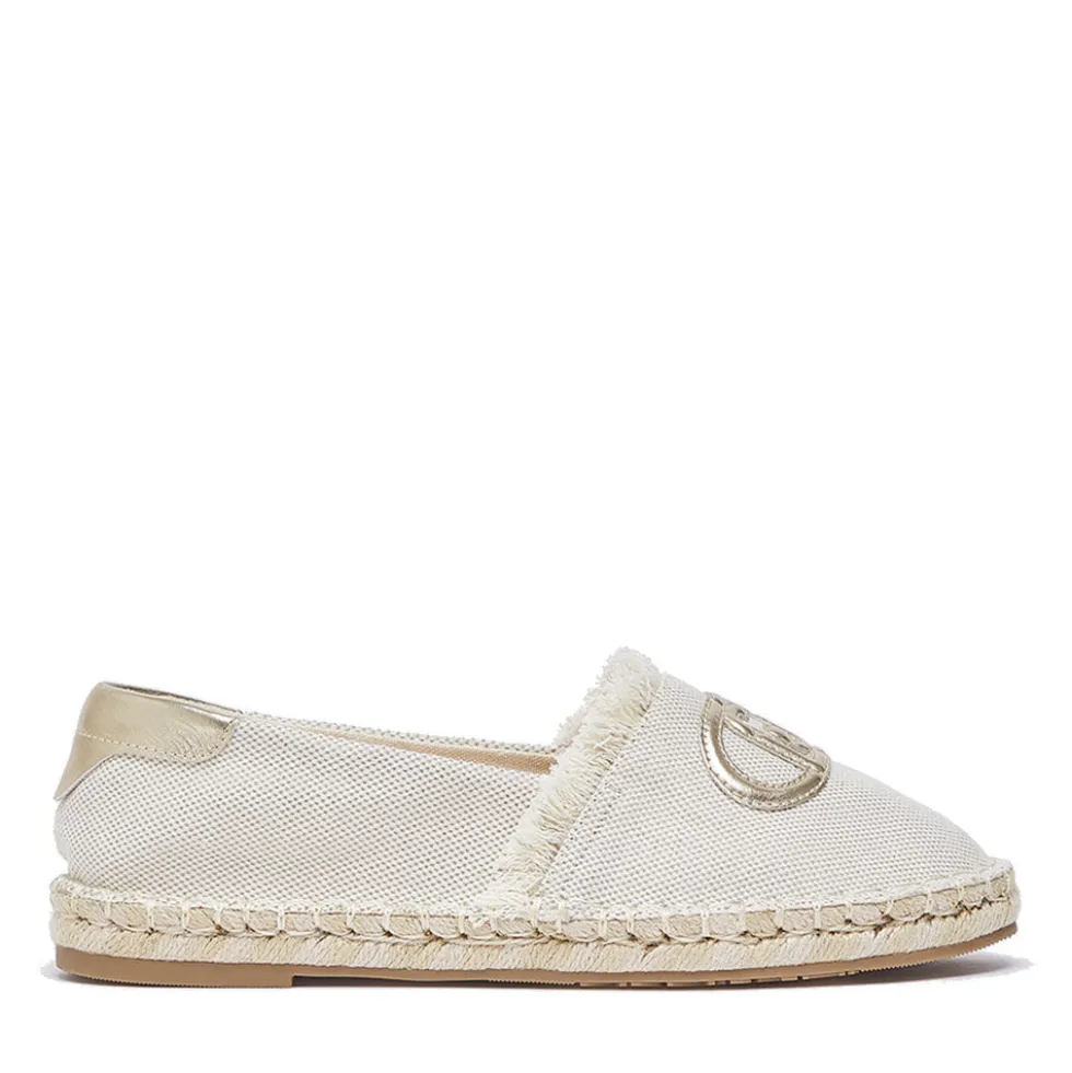 Espadrillas Donna LIU JO Capri 01 in Canvas Beige con Maxi Logo