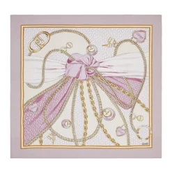 Foulard Donna 120 x 120 cm LIU JO in Tessuto stampa Fiocco Rosa