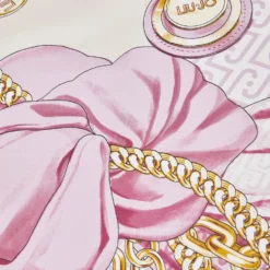 Foulard Donna 120 x 120 cm LIU JO in Tessuto stampa Fiocco Rosa