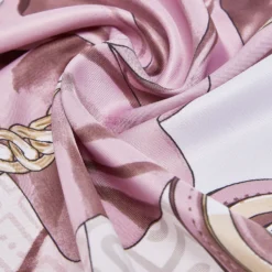 Foulard Donna 120 x 120 cm LIU JO in Tessuto stampa Fiocco Marrone