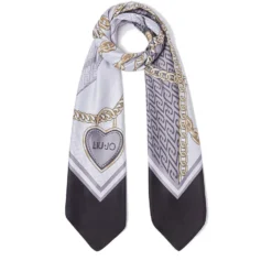 Foulard Donna 120 x 120 cm LIU JO in Tessuto stampa Fiocco Nero