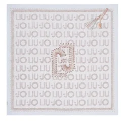 Foulard Donna 120 x 120 cm LIU JO in Tessuto Stampato Blu Chiaro