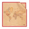 Foulard 70 x 70 cm 1A Classe Alviero Martini in Seta stampa Geo Classic e Rosso Papavero 3270