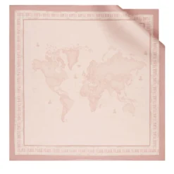 Foulard 90 x 90 cm 1A Classe Alviero Martini linea Logo Cornice Nocciola F132