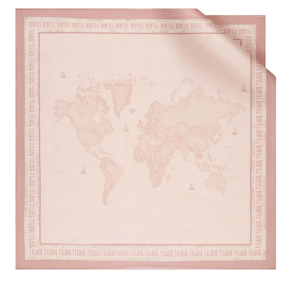 Foulard 90 x 90 cm 1A Classe Alviero Martini linea Logo Cornice Nocciola F132